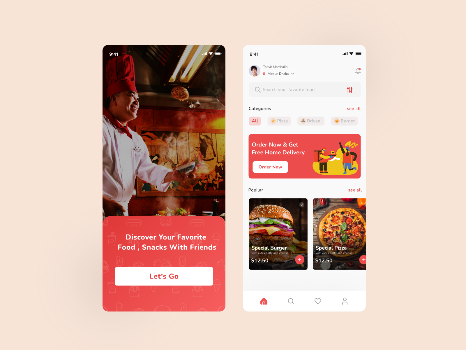 Food Delivery Mobile App by Md Tanvir Morshalin Shafin on Dribbble