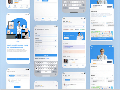 Medical Mobile Application appui design medicalapp mobile app ui uidesign uiux user userinterface