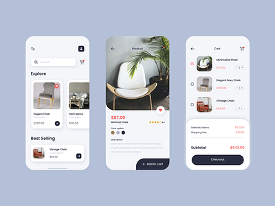 Furniture Mobile App adobe xd app app design design figma illustrator mobile app design photoshop ui ui design ui ux ui ux design ux