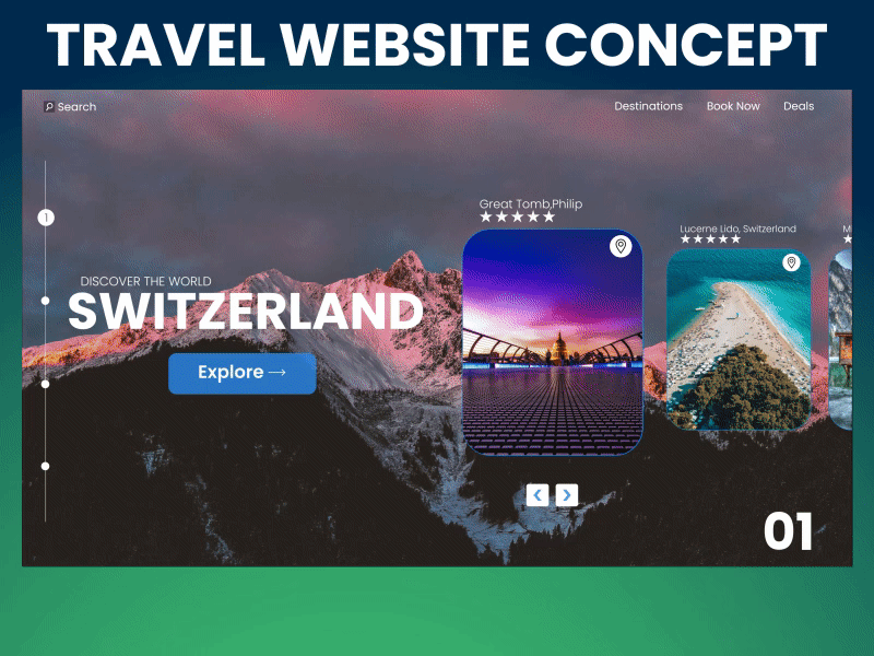 TRAVEL WEBSITE CONCEPT app app design design landing page landing page design mobile app design travel website ui ui design ui ux ui ux design web ui website website design