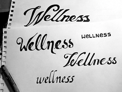 WELLNESS logo handlettering lettering logo logotype sketching typography wellness