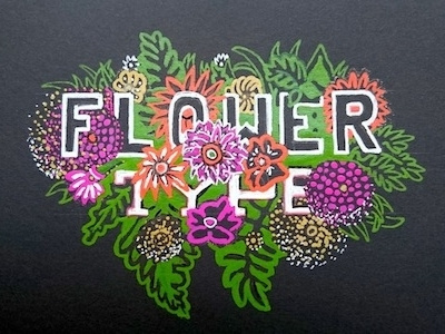 FLOWER TYPE doodle flower handlettering lettering type typography