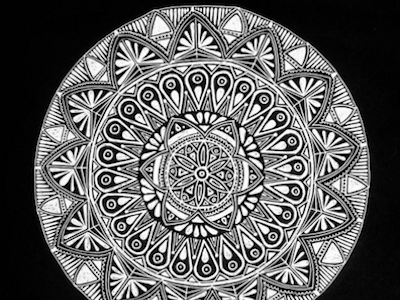 MANDALA T-SHIRT blackandwhite design doodle drawing handdrawing handmade illustration mandala zentagle