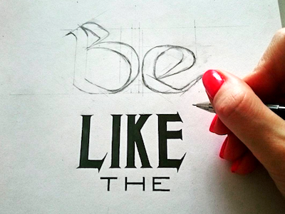 BE LIKE THE SPRING / sketch design font handdrawing handlettering illustration lettering sketch type typography