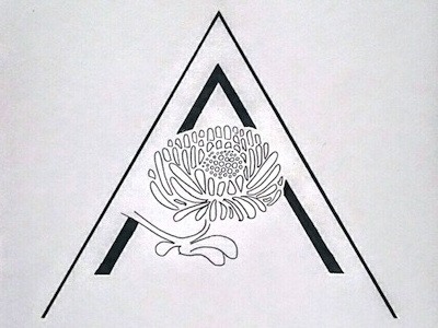A FLOWER design doodle flower handlettering lettering monogram type typography