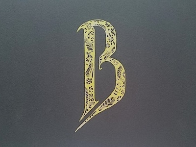 Letter B design handdrawing handlettering illustration lettering type typography