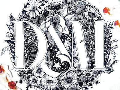 D&M In Paradise design doodle floral handlettering illustration ink lettering typography