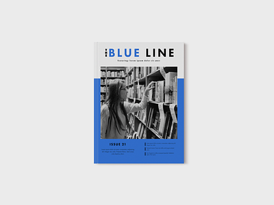 Blue Line Newsletter Cover book cover minimal minimalist newsletter