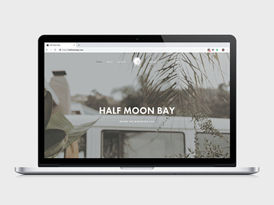 Half Moon Bay Website Concept brand identity branding design email logo logo design minimal minimal design minimalist nature outdoors outdoorsy simple squarespace typography ui ux website website concept