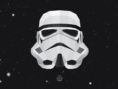 Poly Storm Trooper atorm trooper bounty hunter low poly star wars vector
