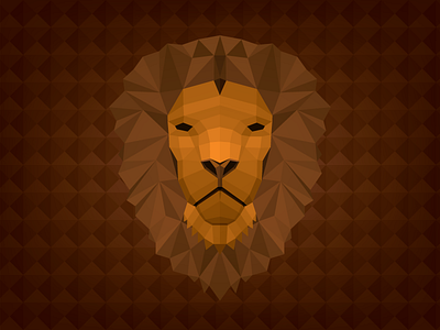 Lion animals feline illustration lion polygonal vector