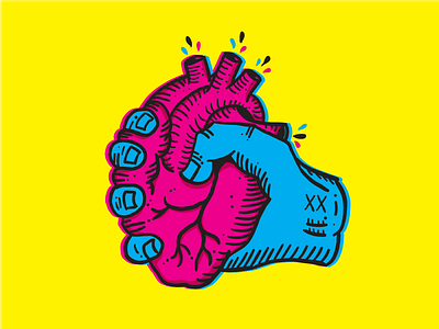 CMYK Heart black blood cmyk color cyan heart illustration magenta vector xx yellow
