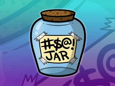 Twitch Emote: Swear Jar bizzarbox digital art discord discord emotes emoji emote emotes stream streamer streaming sub badges twitch twitch emotes