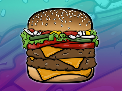Emote: Burger bizzarbox burger channel clip art digital art discord discord emotes emoji emote emotes fast food food stream streamer streaming sub badges twitch twitch emotes