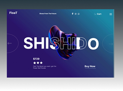 Futuristic shoes Landing page