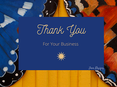 Thank You For Your Business canva graphic design