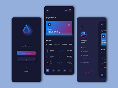 Crypto Wallet UI Design