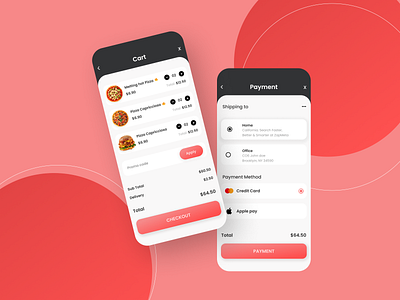 Order Food App Screens UI Design