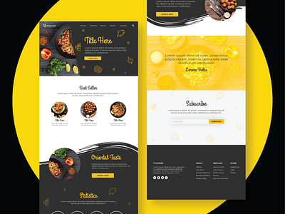 Restaurant landing page UI/UX Design app branding car app ui design designer graphics illustration logo ui vector