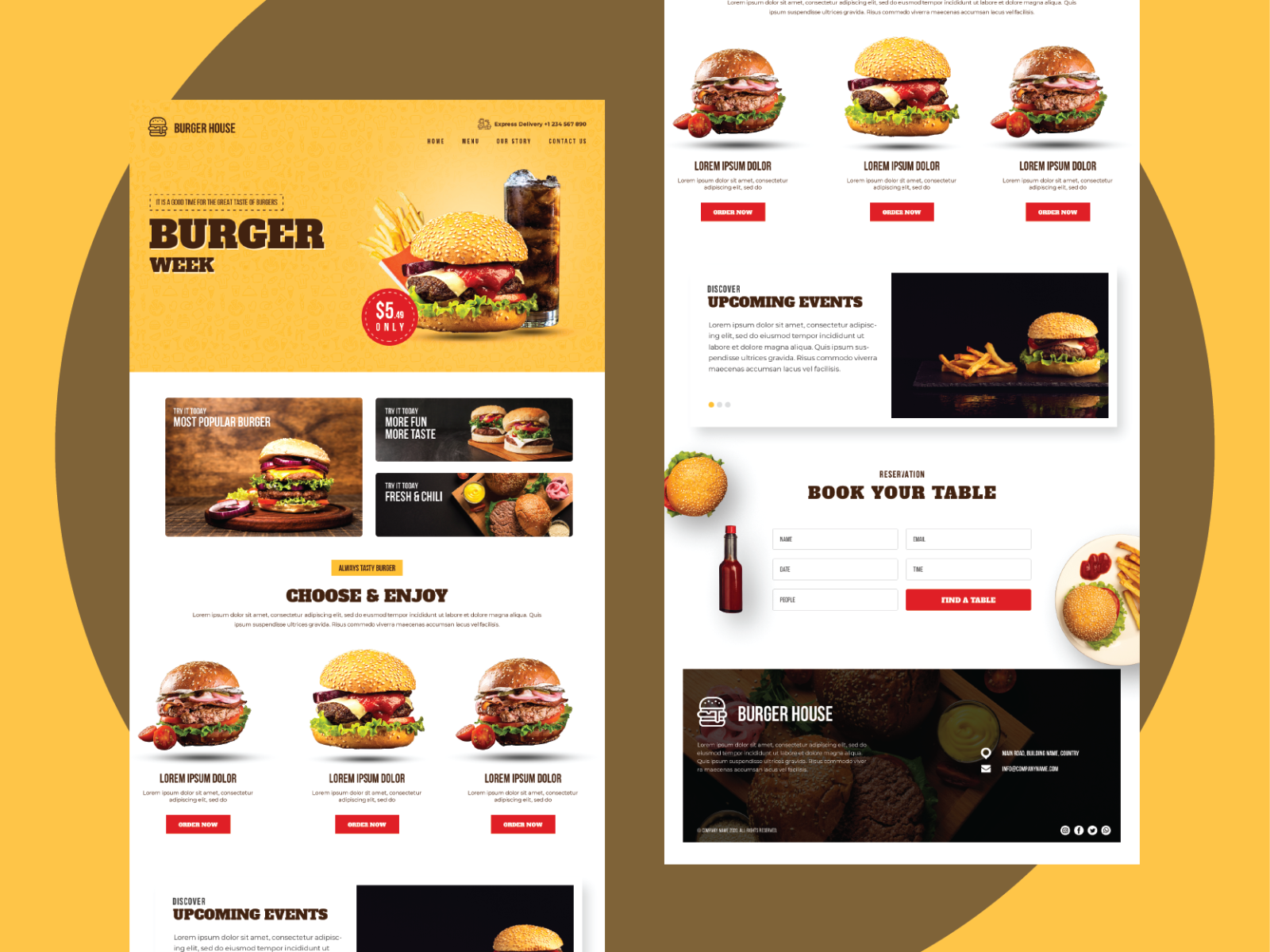 American food website UI/UX Design by UInida on Dribbble