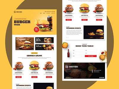 American food website UI/UX Design app branding car app ui design designer graphics illustration logo ui vector
