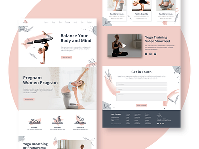 yoga landing page UI/UX Design app branding car app ui design designer graphics illustration logo ui vector