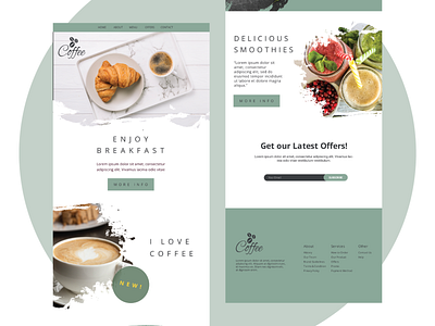 Breakfast restaurant web UI/UX Design