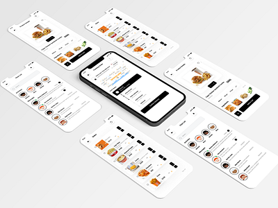 Click2Eat Food App UI/UX Design app branding car app ui design designer graphics illustration logo ui vector