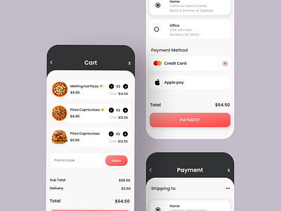 Restaurant App UI/UX Design adobe xd app branding car app ui design designer dynamic figma graphic design graphics illustration illustrator logo photoshop product design ui uiux user experience user interface vector