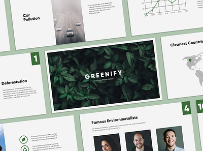 Greenify - Clean Presentation after effects animation modern motion graphics presentation stenedit template typography