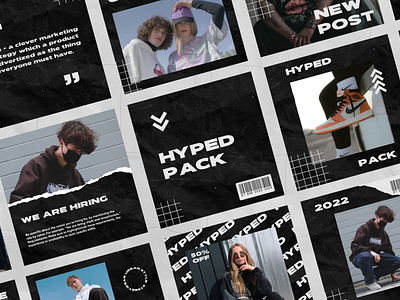 HYPED – STREETWEAR INSTAGRAM POSTS & STORIES PACK