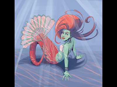 Mermay 2020 character design coral digital painting fantasyart illustraion mermaid mermay ocean