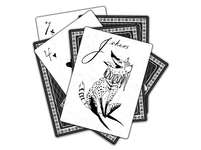 Jokers T-Shirt Design hyen illustration inking jester joker playing cards shirt design