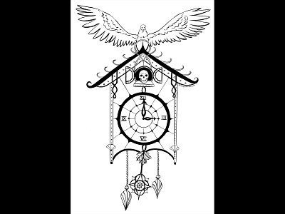 Inktober 2019: Swing clock comic art illustration inking inktober vulture