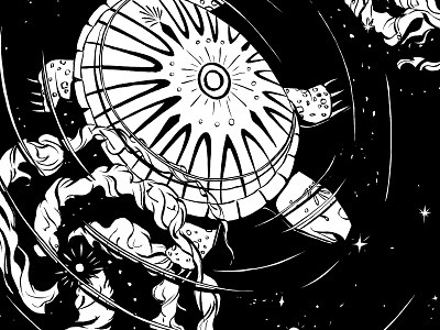 Inktober 2019: Ancient animal illustration comic art constellations fantasy art galaxy illustration inking inktober myth ocean sky stars tortoise traditional illustration turtle