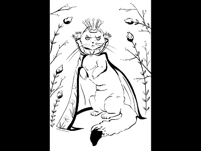 Inktober 2019: Coat animal illustration art nouveau comic art ermine illustration inking inktober nature