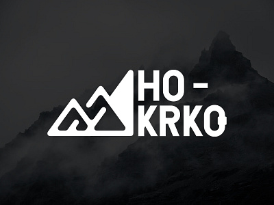 HO-KRKO logo adventure branding climbing czech republic design graphic graphic design logo mountains vector