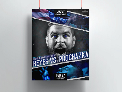 UFC Poster / Reyes X Prochazka combat sport czech republic dominic reyes fight graphic design jiri prochazka mma mma poster photoshop poster ufc ufc champion ufc poster