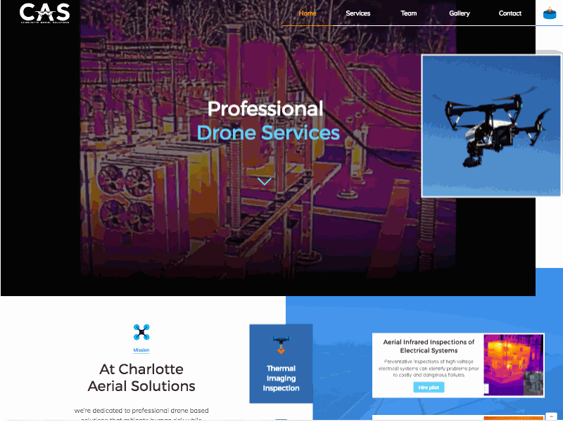 Drone Services website built in Webflow