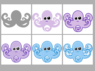 evolution of a logo illustration asana cute illustration kraken octopus