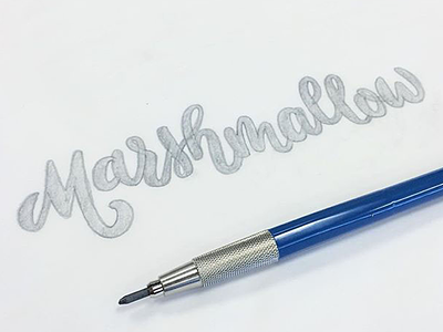 Marshmallow graphic design hand lettering lettering sketch type