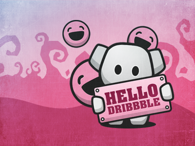 Hello Dribbble! dribbble hello illustration welcome