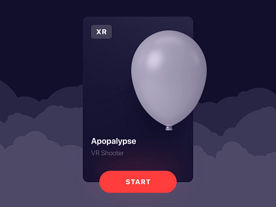 Apopalypse Product Card blender3d card figma game design madewithunity minimalism oculus quest pet project product card product design ui unity3d ux ux design vr vr design vr game xr