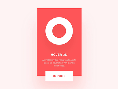Hover3d.js 3d animation 3d hover animation css hover hover effect interaction design javascript library microinteracions ui ux