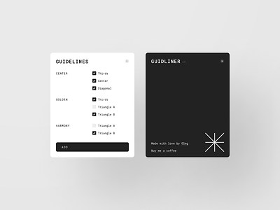 Guideliner [Figma Plugin] clean composition composition rules figma plugin golden ration guideliner guidelines harmony layout minimalist modal window proportion ui ui design ux