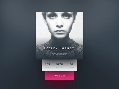 User profile 006 card dailyui ui user profile ux