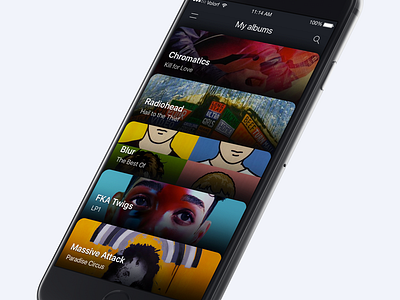 My albums albums app ios music ui ux