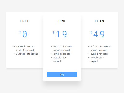 Pricing 030 clean dailyui e commerce material design minimal pricing simple sketch ui ux web