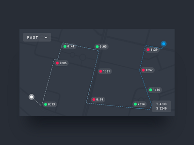 Car interface 034 car dailyui light location navigation route traffic ui ux