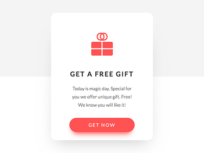 Special offer 036 card clean dailyui e commerce free gift offer simple special ui ux